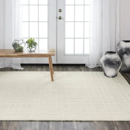 Cawe Wool Ivory Hallway Kitchen Runner Rug - LOOMLAN - LOOMLAN - Area Rugs