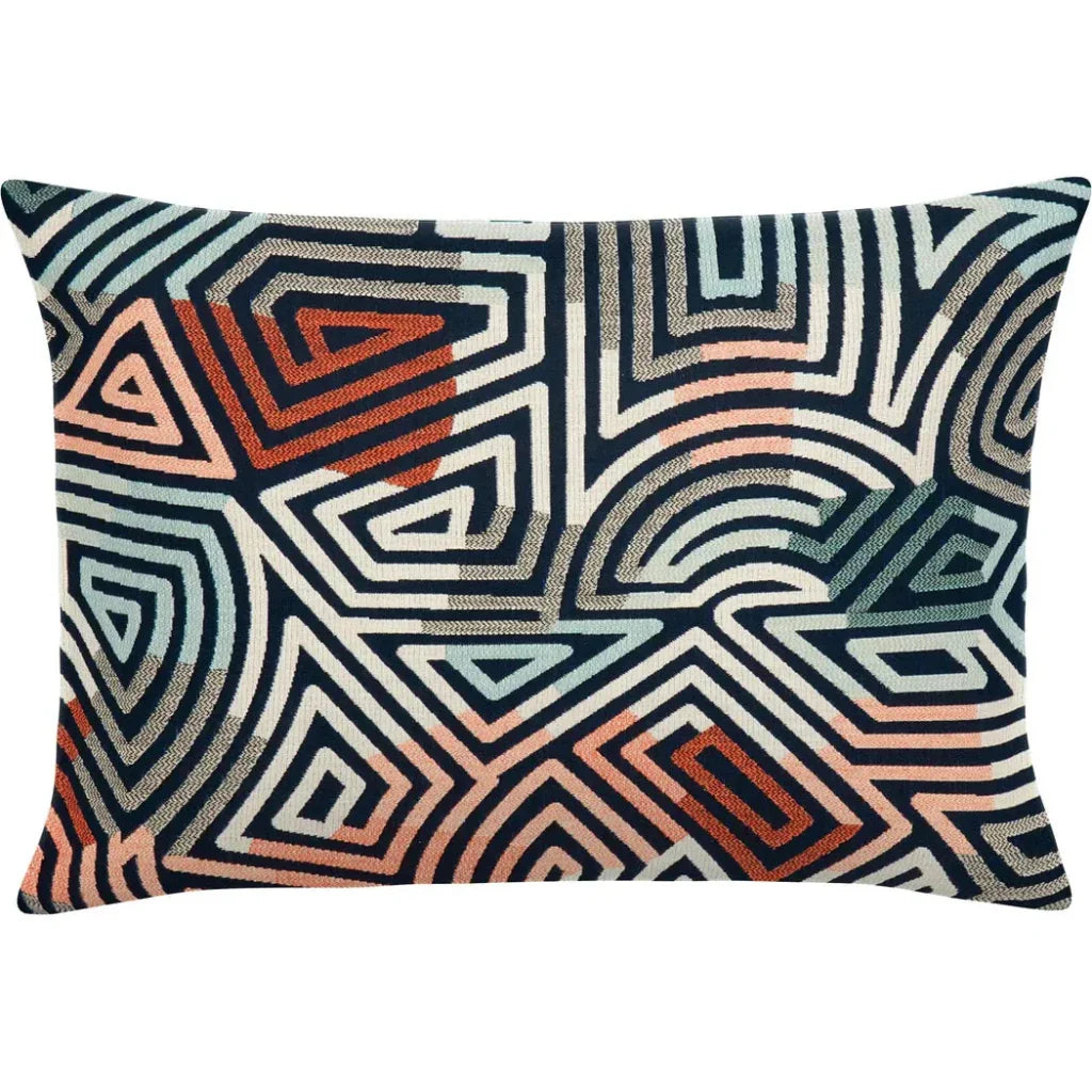 Centric Earthern Handmade Outdoor Pillow-Outdoor Pillows-Earnest Collection-20"x13" Lumbar-LOOMLAN