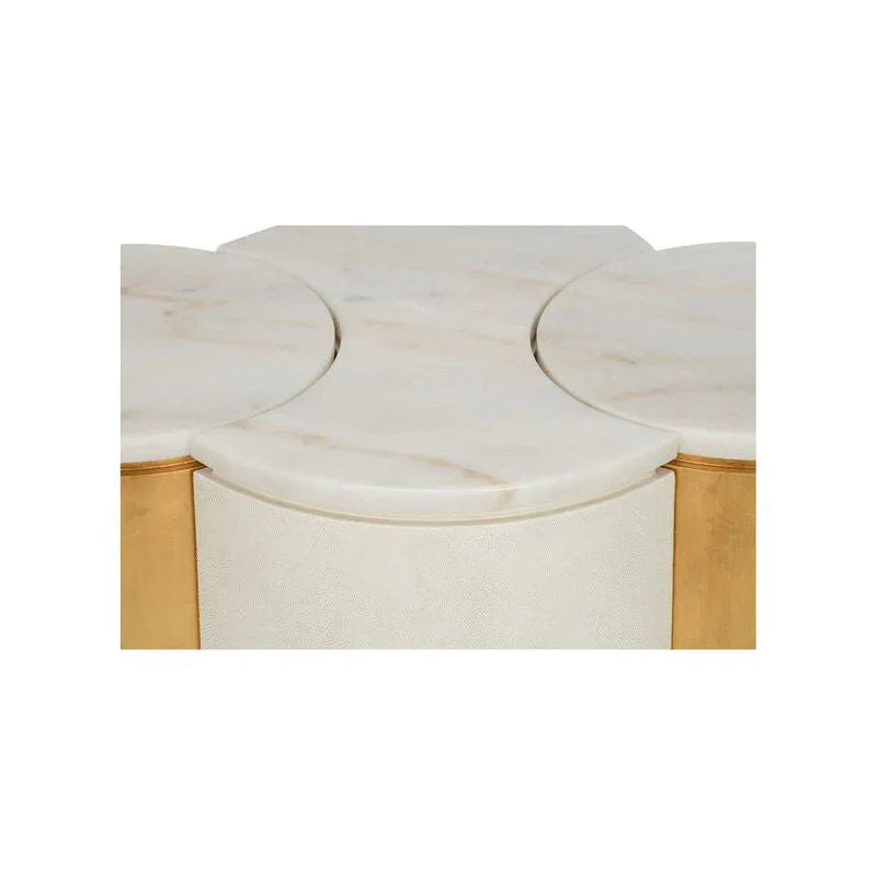 Chain Marble Top Barrel Shaped Table Set - LOOMLAN - Chelsea House - Coffee Tables