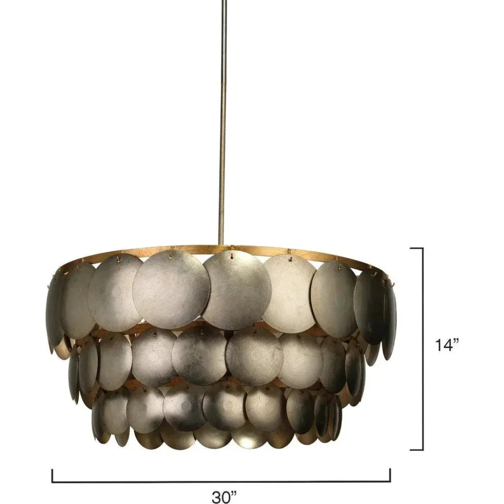 Champagne Iron Calypso Three Tier Chandelier - LOOMLAN - Jamie Young - Chandeliers