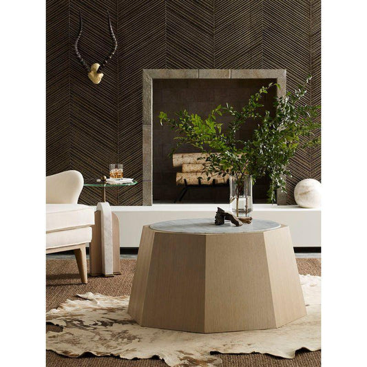 Channarock Glass Top Round Accent Table - LOOMLAN - Wildwood - Side Tables