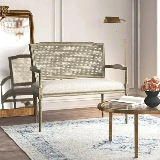 Channing Settee Bedroom Bench with Back - LOOMLAN - Furniture Classics - Bedroom Benches