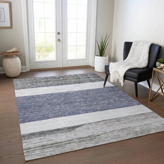 Chantissa Denim Washable Indoor - Outdoor Rug - LOOMLAN - LOOMLAN Rugs - Outdoor Rugs