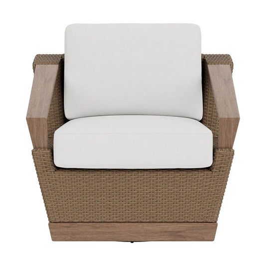 Charisma Aluminum Swivel Outdoor Lounge Chair-Outdoor Lounge Chairs-Lloyd Flanders-LOOMLAN