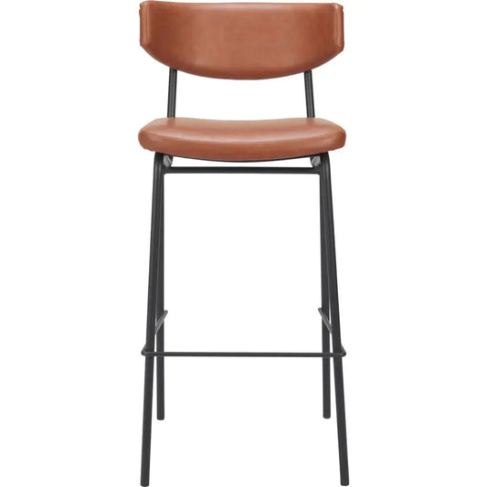 Charon Barstool (Set of 2) Vintage Brown - LOOMLAN - Zuo Modern - Bar Stools