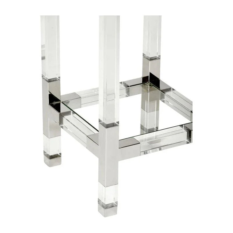 Chelsea Acrylic Framed Clear Pedestal - LOOMLAN - Chelsea House - Side Tables