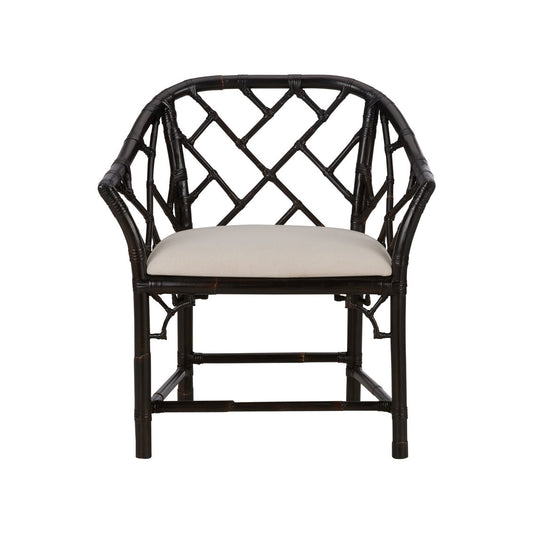 Chippendale Bamboo Rattan Arm Chair