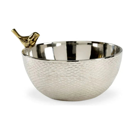 Chirp Polished Nickel Round Bowl - LOOMLAN - Wildwood - Boxes & Bowls