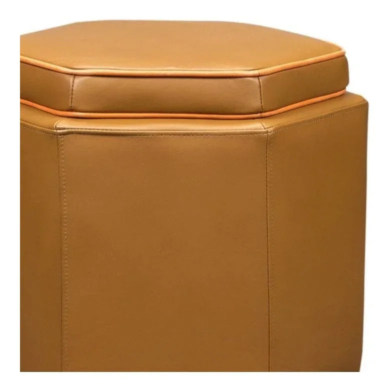 Chit Chat Unique Hexagonal Storage Swivel Ottoman - LOOMLAN - Olivia + Quinn - Ottomans