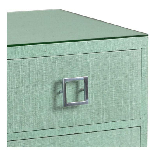 Chloe Raffia Coverd Green Chest - LOOMLAN - Wildwood - Chests