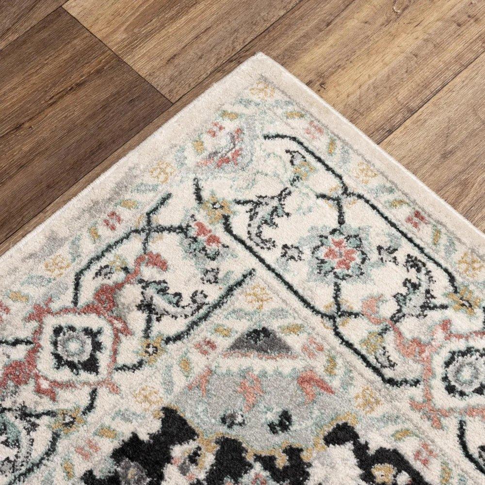 Chuu Medallion Black Kitchen Hallway Runner Rug - LOOMLAN - LOOMLAN - Area Rugs