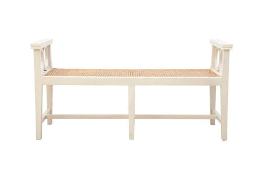 Circles Cream Bedroom Bench - LOOMLAN - Furniture Classics - Bedroom Benches