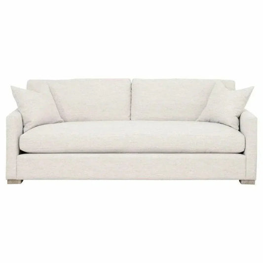 Clara 86" Slim Arm Sofa Stone Basketweave Natural - LOOMLAN - Essentials For Living - Sofas & Loveseats