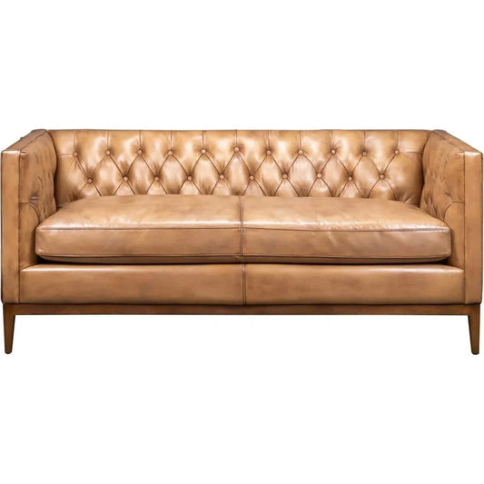 Clara Comfort Design Leather Loveseat - LOOMLAN - Olivia + Quinn - Sofas & Loveseats