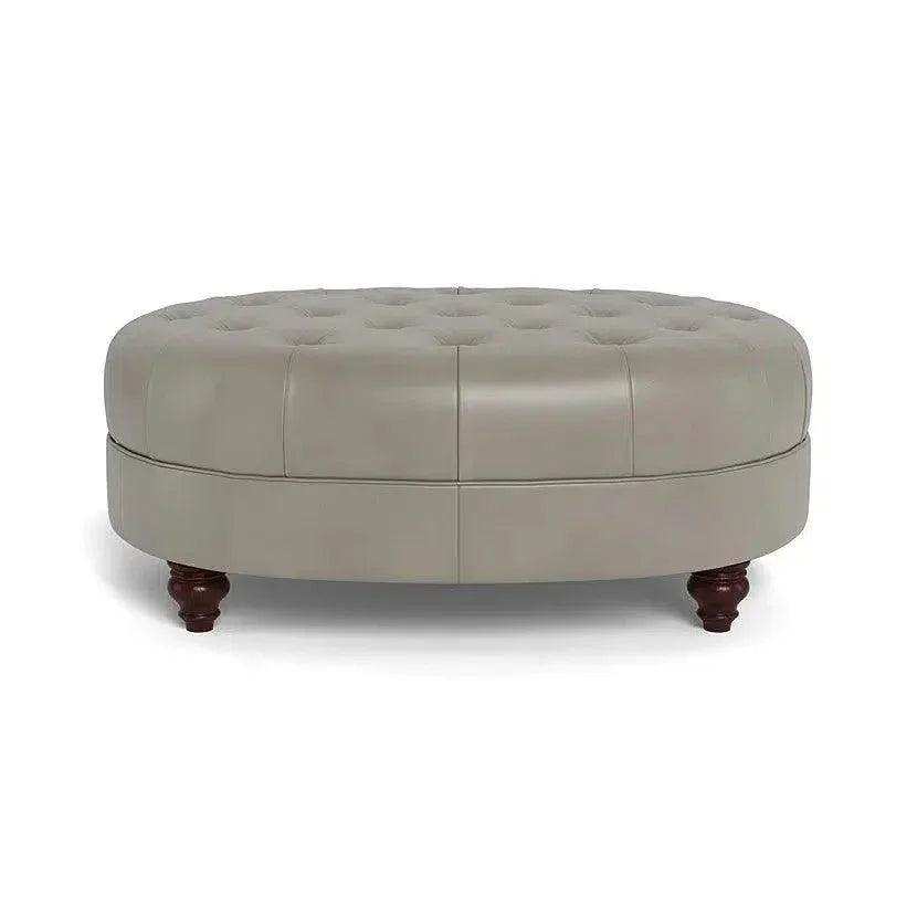 Classic Chesterfield - Inspired Leather Ottoman Retro - LOOMLAN - Uptown Sebastian - Ottomans