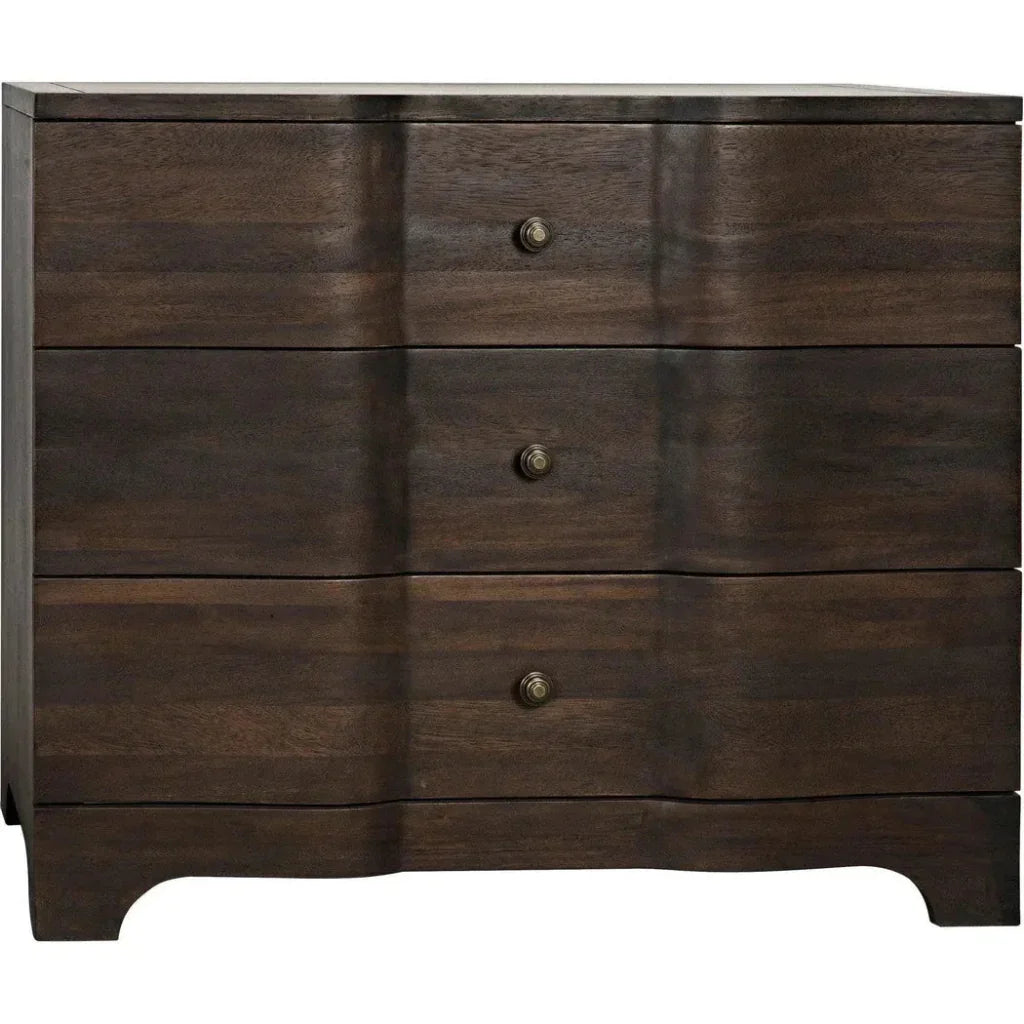 Claudie Three-Drawers Wood Chest
