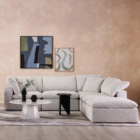 Clay Neverfear Light Grey Terra Modular Corner Chair-Modular Components-Moe's Home-LOOMLAN