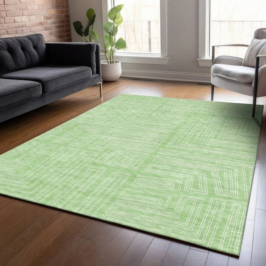 Clayra Mint Washable Indoor-Outdoor Rug-Outdoor Rugs-LOOMLAN Rugs-LOOMLAN
