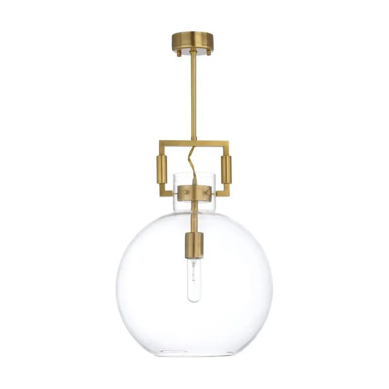 Clear Glass Globe Ball Design Pendant - LOOMLAN - Chelsea House - Pendants