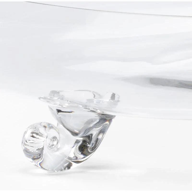 Clear Glass Made Footed Bowl - LOOMLAN - Wildwood - Boxes & Bowls