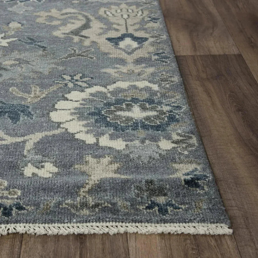 Clep Floral Gray Large Area Rugs For Living Room - LOOMLAN - LOOMLAN - Area Rugs