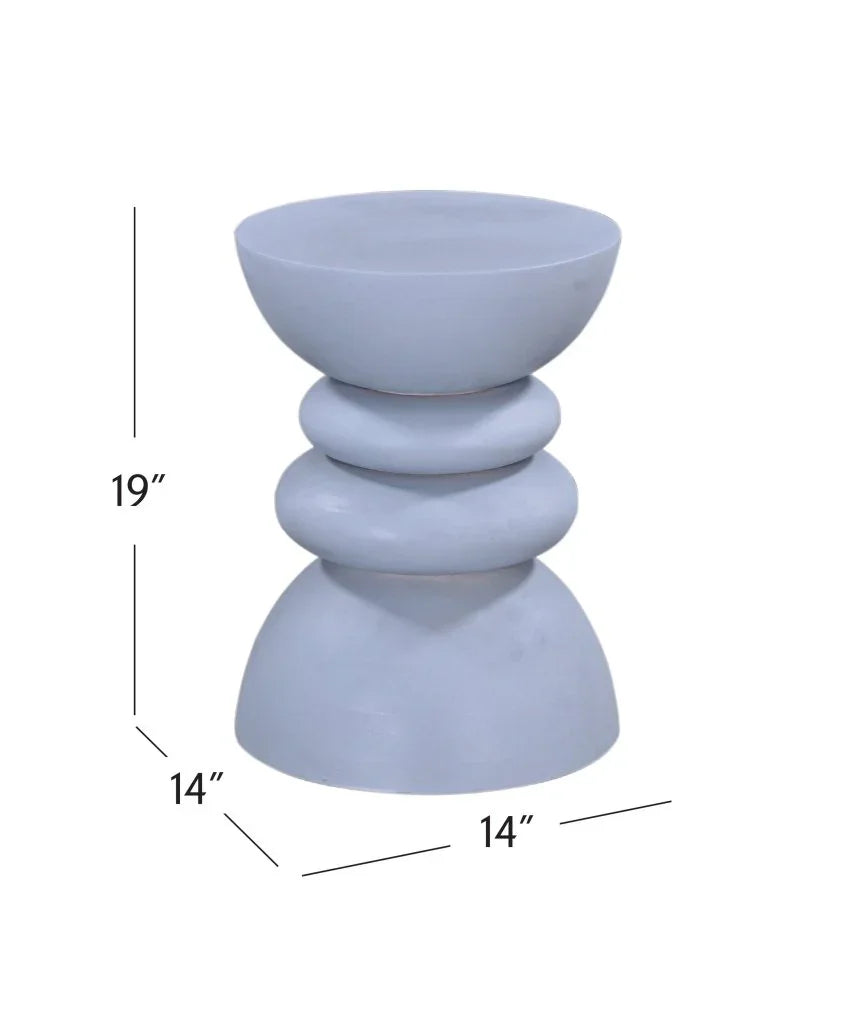 Cloud Concrete Round Accent Table - LOOMLAN - Bassett Mirror - Side Tables