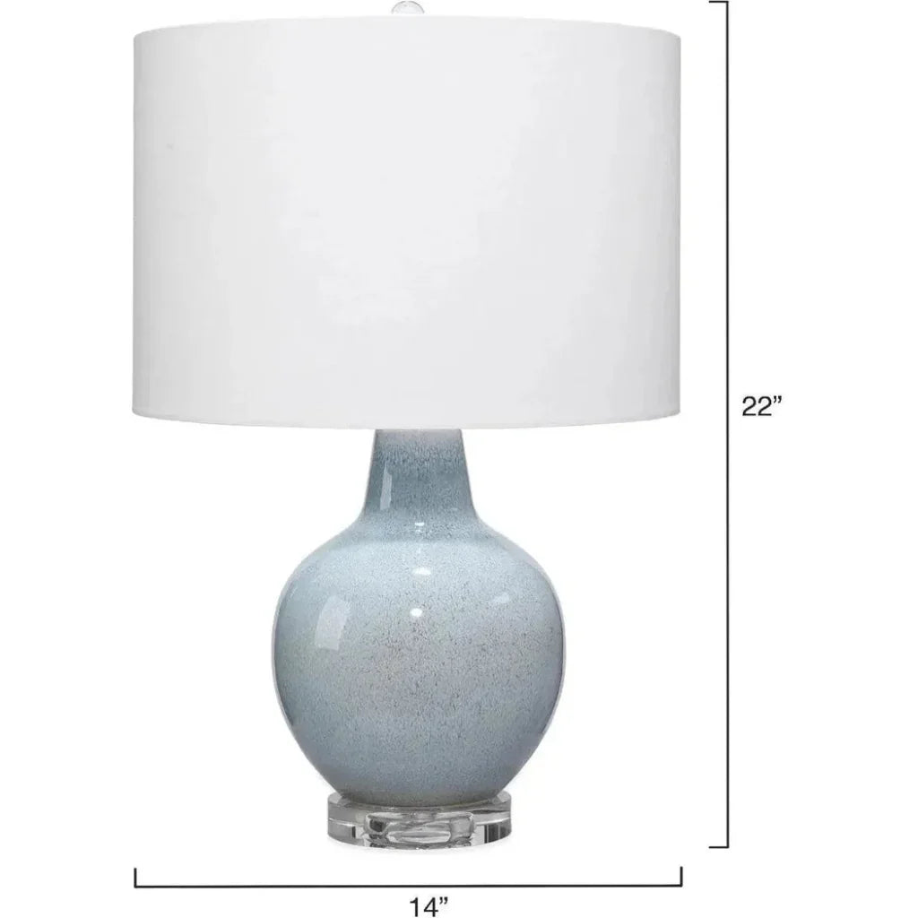 Coastal Style Blue Ceramic Aubrey Table Lamp - LOOMLAN - Jamie Young - Table Lamps