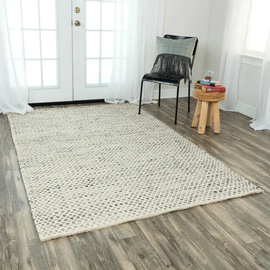 Cobe Basketweave Gray Area Rugs For Living Room - LOOMLAN - LOOMLAN - Area Rugs