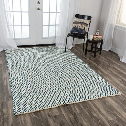 Cobs Basketweave Blue Area Rugs For Living Room - LOOMLAN - LOOMLAN - Area Rugs