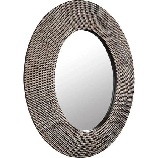 Coco Mirror Oval Wall Mirror Handcarved - LOOMLAN - Noir - Wall Mirrors