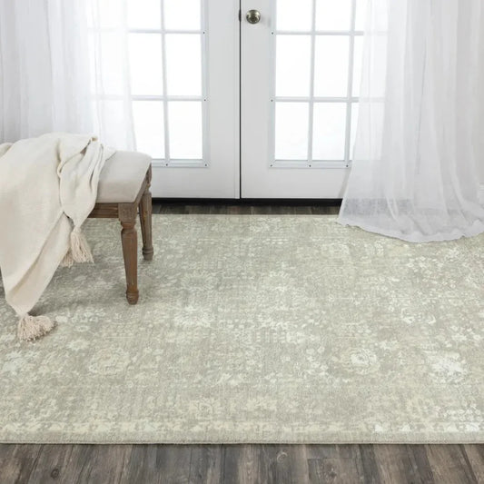Coed Floral Gray Large Area Rugs For Living Room - LOOMLAN - LOOMLAN - Area Rugs
