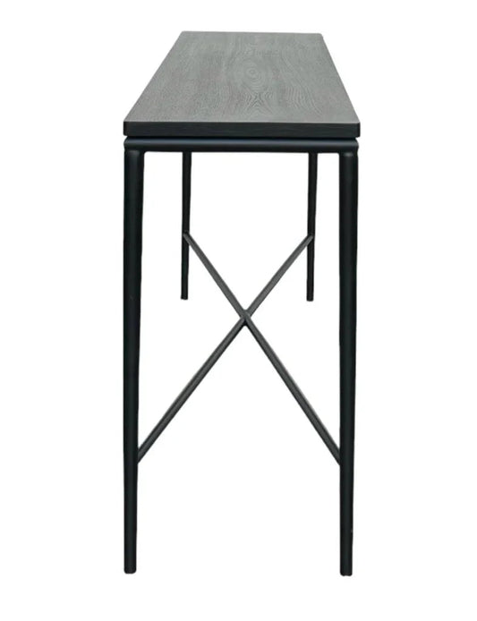 Cole Metal Framed Black Console Table - LOOMLAN - Artesia - Console Tables
