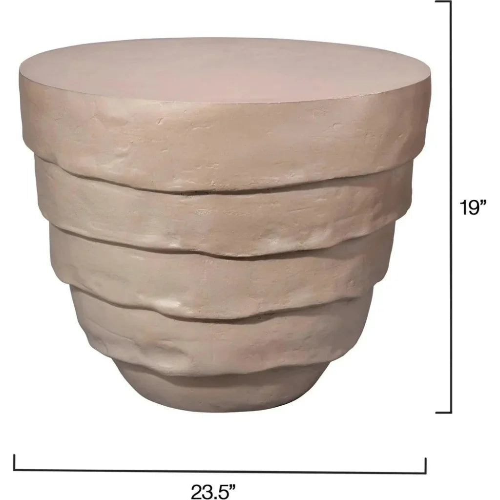 Concentric Fiber Glass Round Side Table - LOOMLAN - Jamie Young - Side Tables