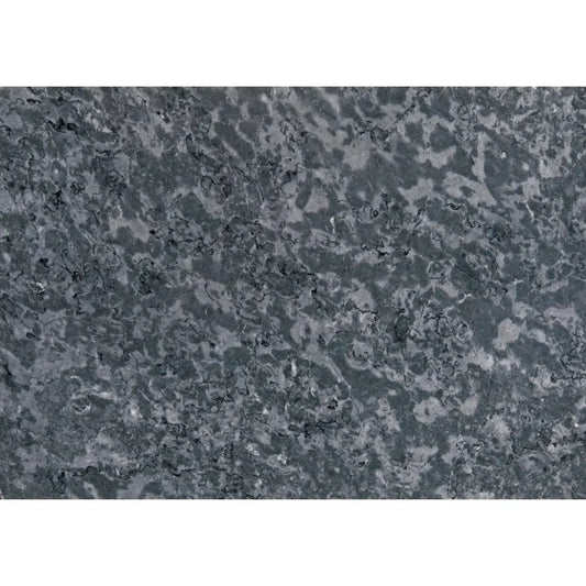 Confucius Wood & Marble Grey Round Coffee Table - LOOMLAN - Noir - Coffee Tables