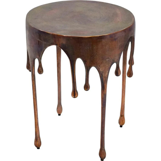 Copperworks Aluminum Round Accent Table - LOOMLAN - Moe's Home - Side Tables