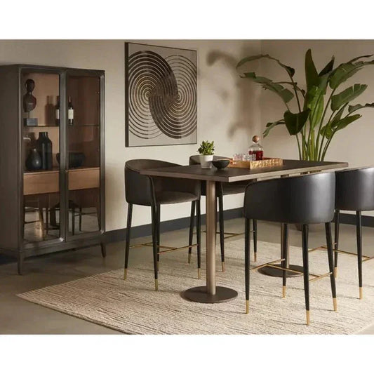 Corina ModernDurable Iron Bar Table - LOOMLAN - SUNPAN - Bar Tables