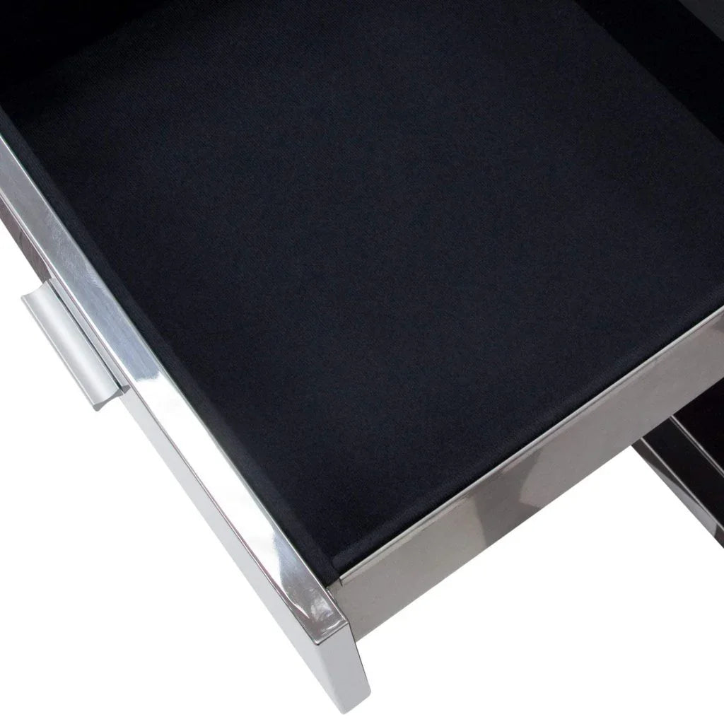 Corleo One Drawer Steel Accent Table - LOOMLAN - Diamond Sofa - Side Tables