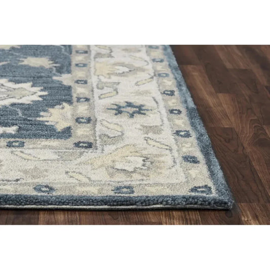 Cors Wool Blue Hallway Kitchen Runner Rug - LOOMLAN - LOOMLAN - Area Rugs