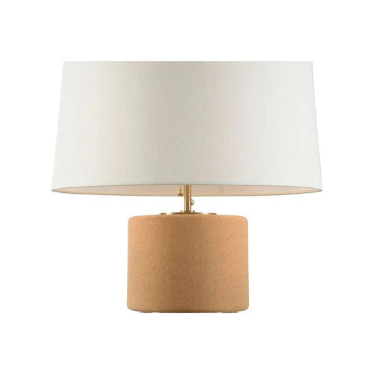 Corsica Natural Cork And Cinched Table Lamp - LOOMLAN - Wildwood - Table Lamps