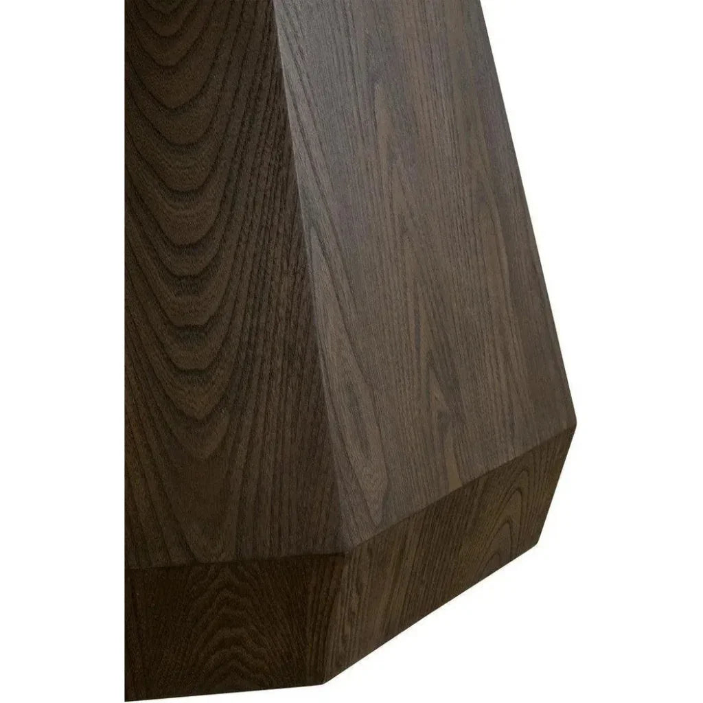 Coulter Round Brown Ash Dining Table-Dining Tables-Essentials For Living-LOOMLAN