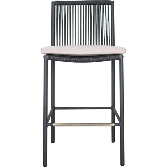 Counter StoolSet of Two - Grey Outdoor-Outdoor Counter Stools-Seasonal Living-LOOMLAN