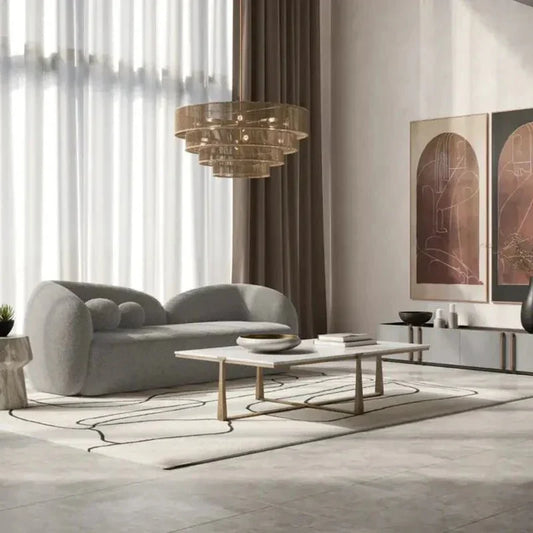 Cowell Marble Top Rectangular Coffee Table - LOOMLAN - SUNPAN - Coffee Tables