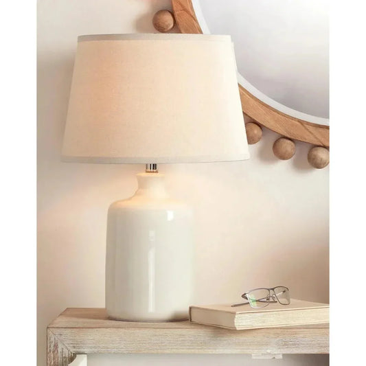 Cream Glass Cream Milk Jug Table Lamp - LOOMLAN - Jamie Young - Table Lamps