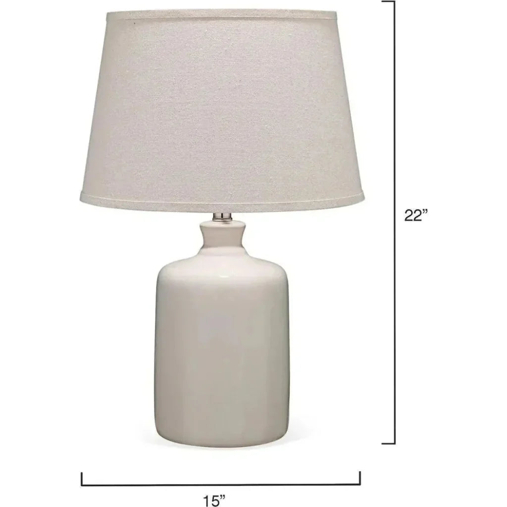 Cream Glass Cream Milk Jug Table Lamp - LOOMLAN - Jamie Young - Table Lamps