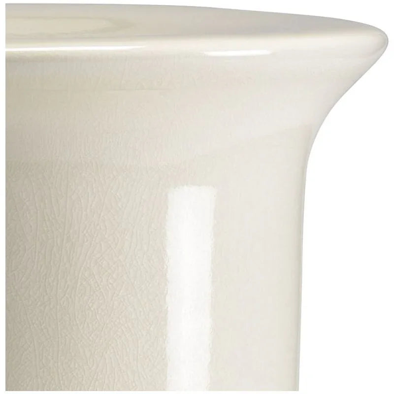 Cream Glazed Porcelain Outdoor Garden Stool-Garden Stools-Chelsea House-LOOMLAN