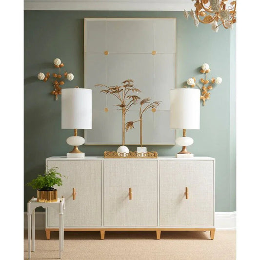 Cream Porcelain Hydrangea Sculpture - LOOMLAN - Chelsea House - Statues & Sculptures