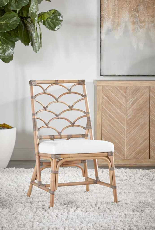 Crescent Fabric Armless Dining Chair 2PC