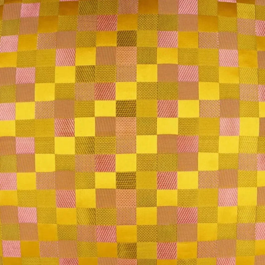 Cubit Gold Plaid Check Gold Large Throw Pillow Insert - LOOMLAN - D.V. Kap - Throw Pillows