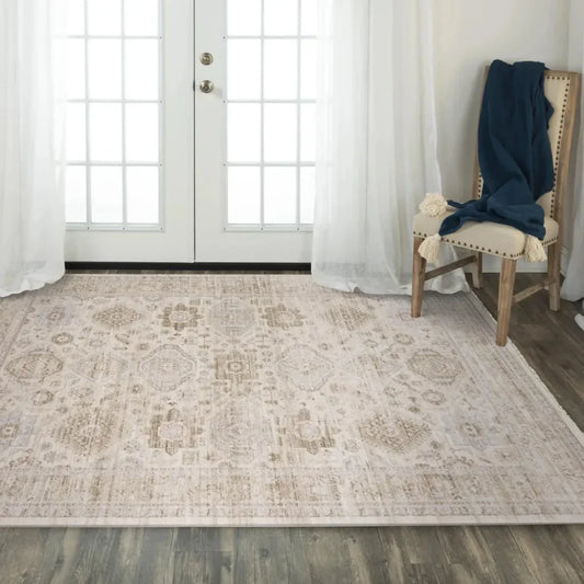 Cyra Floral Natural Area Rugs For Living Room - LOOMLAN - LOOMLAN - Area Rugs