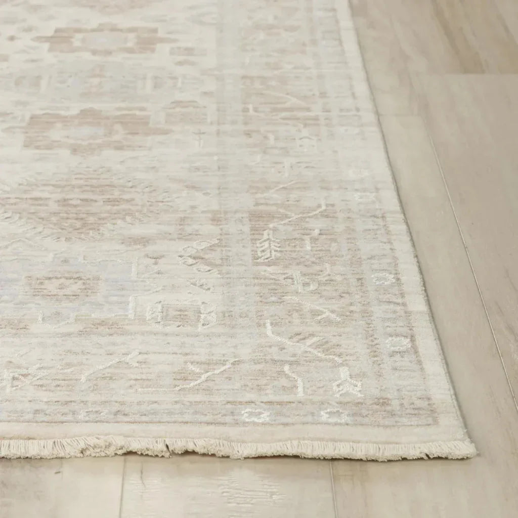 Cyra Floral Natural Area Rugs For Living Room - LOOMLAN - LOOMLAN - Area Rugs